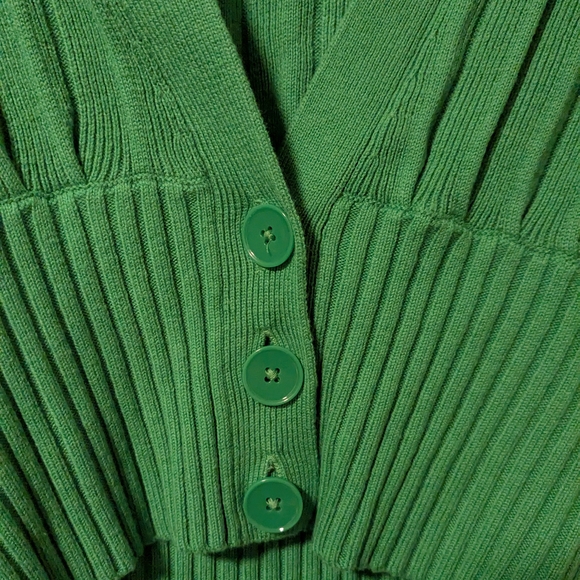 Aritzia Wilfred Green Plunge Front Cardigan Size Small MERINO WOOL - Picture 7 of 12